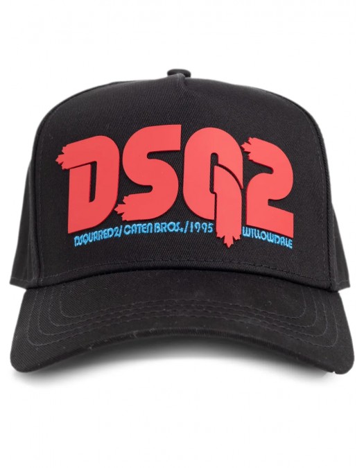 Sapca DSQUARED2, Baseball Cap, Red Logo Insert, Black - BCM085905C000012124