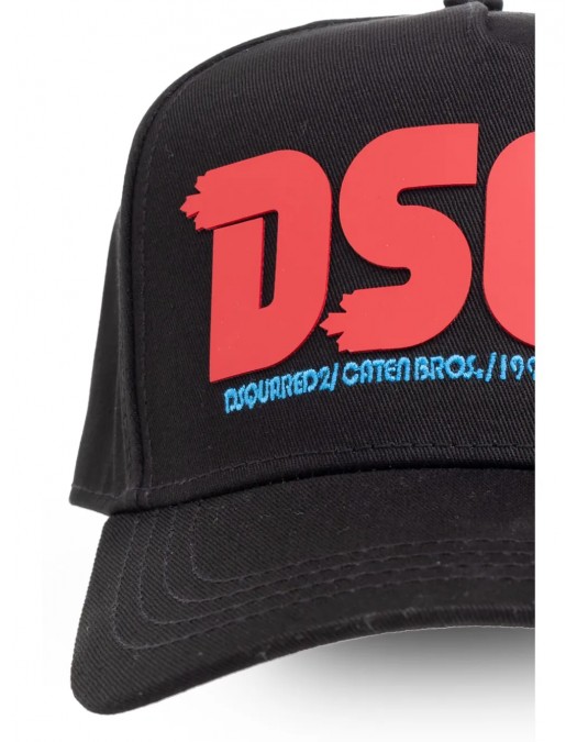 Sapca DSQUARED2, Baseball Cap, Red Logo Insert, Black - BCM085905C000012124