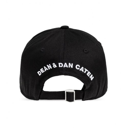 Sapca DSQUARED2, Icon metallic print, Baseball cap, Negru
