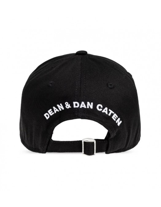 Sapca DSQUARED2, Icon metallic print, Baseball cap, Negru - BCM087105C00001M436