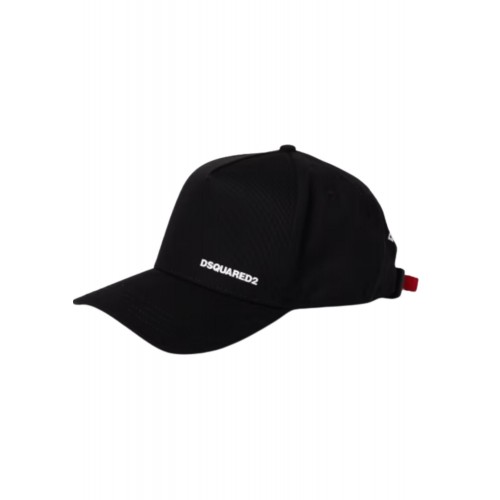 Sapca DSQUARED2, White logo print, Baseball cap, Negru Sapca DSQUARED2, White logo print, Baseball cap, Negru