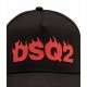 Sapca DSQUARED2, BLACK Baseball cap, Flames Logo, Negru - BCM0915BCM09152124