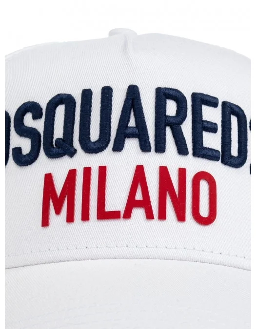 Sapca DSQUARED2, Milano Baseball, White - BCM091705C000011062UNI