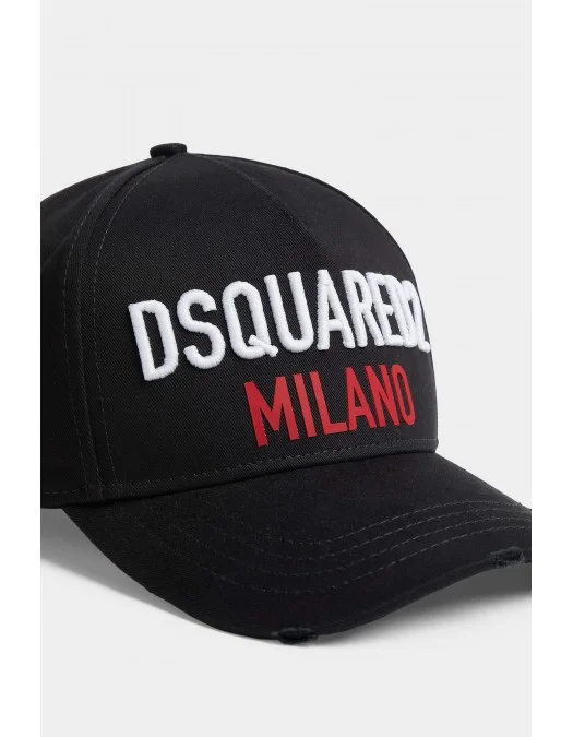 Sapca DSQUARED2, Milano Baseball, Black - BCM091705C000012124UNI