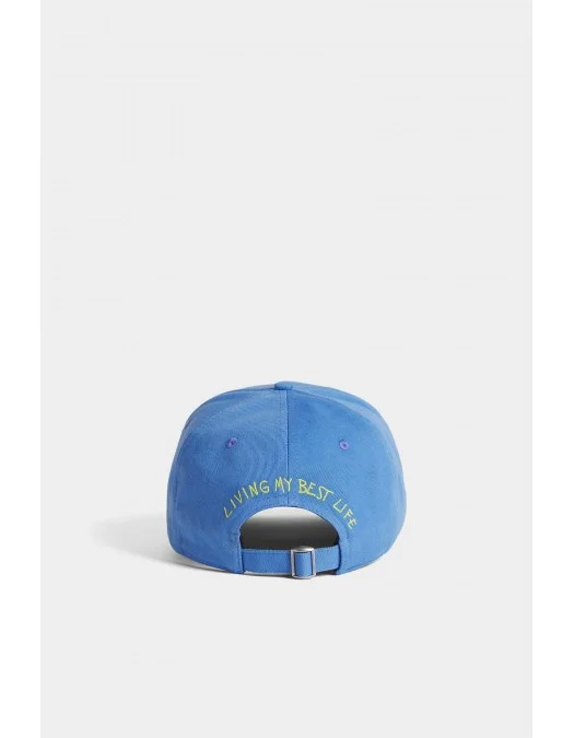 Sapca DSQUARED2, Summer Lovers Embroidered Baseball Cap, Blue - BCM091905C000013084UNI Sapca DSQUARED2, Summer Lovers Embroidered Baseball Cap, Blue - BCM091905C000013084UNI