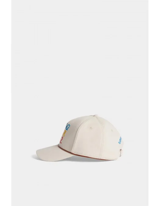 Sapca DSQUARED2, Summer Lovers Embroidered, Multicolor Details, White - BCM0920003000015089UNI Sapca DSQUARED2, Summer Lovers Embroidered, Multicolor Details, White - BCM0920003000015089UNI