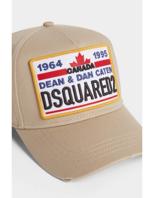 Sapca DSQUARED2, Dsquared2 Logo Baseball Cap Beige - BCM092205C000015130