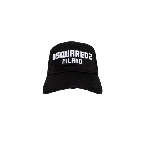 Sapca DSQUARED2, Logo Embroidered Baseball Cap, Negru