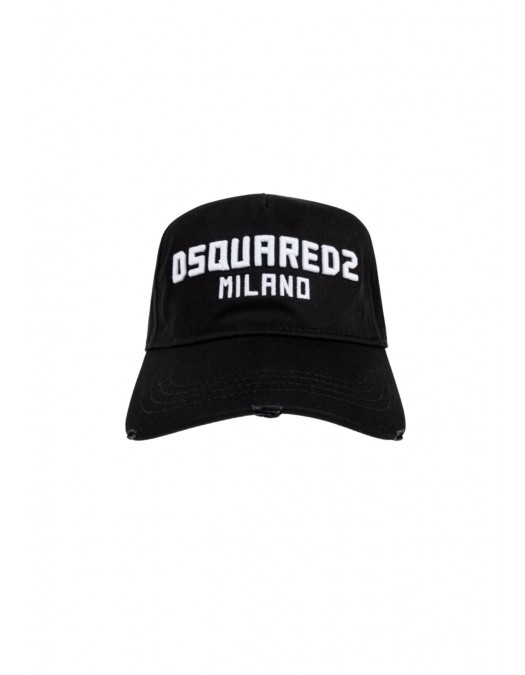 Sapca DSQUARED2, Logo Embroidered Baseball Cap, Negru - BCM093205C00001M063