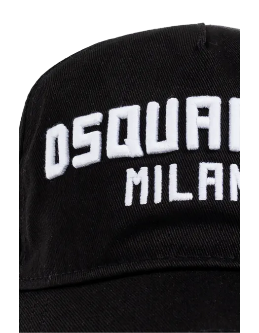 Sapca DSQUARED2, Logo Embroidered Baseball Cap, Negru - BCM093205C00001M063