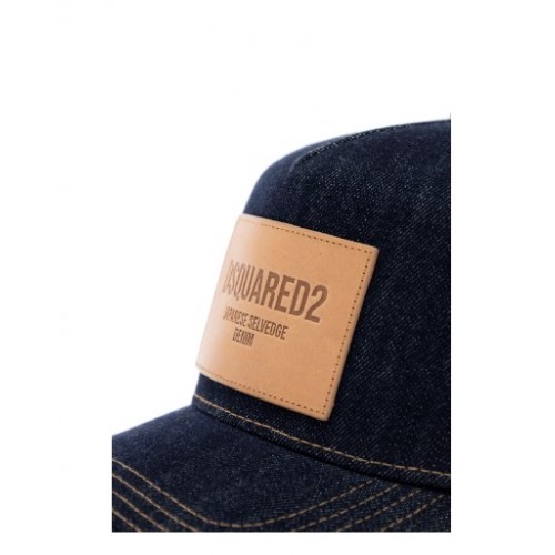 Sapca DSQUARED2, Blue Baseball Cap with Logo Patch