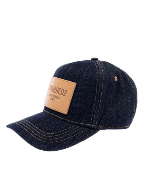 Sapca DSQUARED2, Blue Baseball Cap with Logo Patch - BCM0937101084353096
