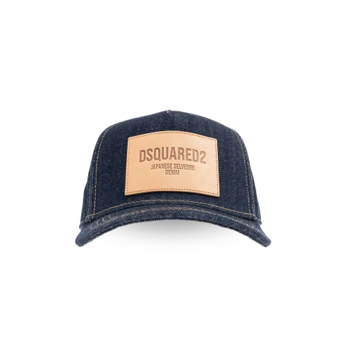 Sapca DSQUARED2, Blue Baseball Cap with Logo Patch