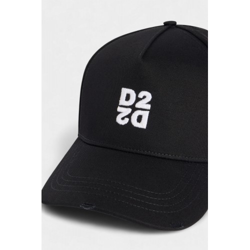 Sapca DSQUARED2, D2 Upside Down Baseball Cap, Negru