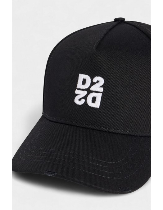 Sapca DSQUARED2, D2 Upside Down Baseball Cap, Negru - BCM096405C000012124