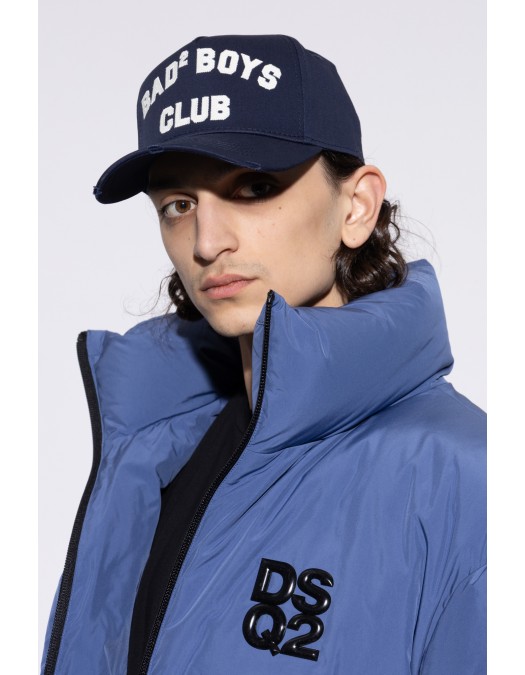 Sapca DSQUARED2, Bad Boy Club Print, Navy blue - BCM097505C000013073