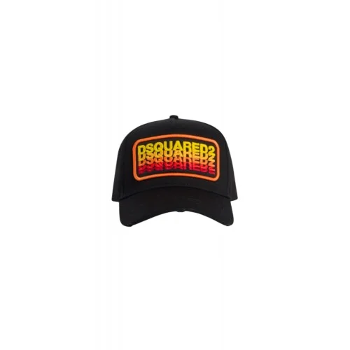 Sapca DSQUARED2, Multicolor Logo Patch Baseball Cap, Negru