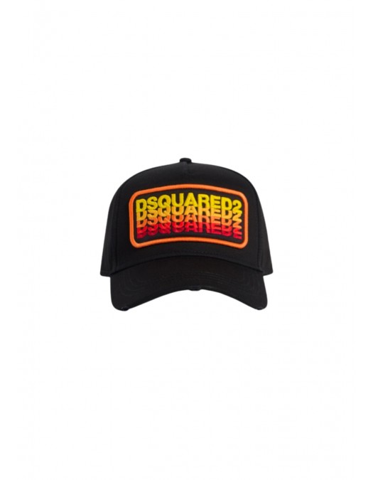 Sapca DSQUARED2, Multicolor Logo Patch Baseball Cap, Negru - BCM097705C000012124