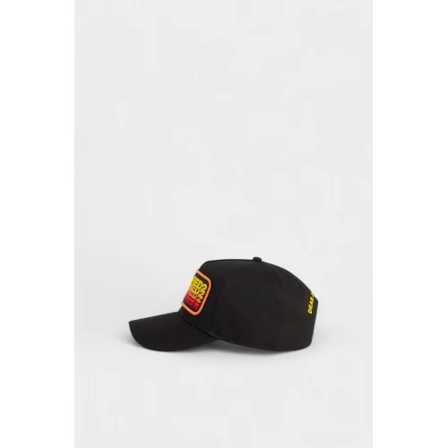 Sapca DSQUARED2, Multicolor Logo Patch Baseball Cap, Negru