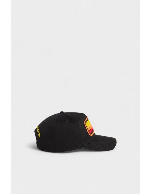 Sapca DSQUARED2, Multicolor Logo Patch Baseball Cap, Negru - BCM097705C000012124
