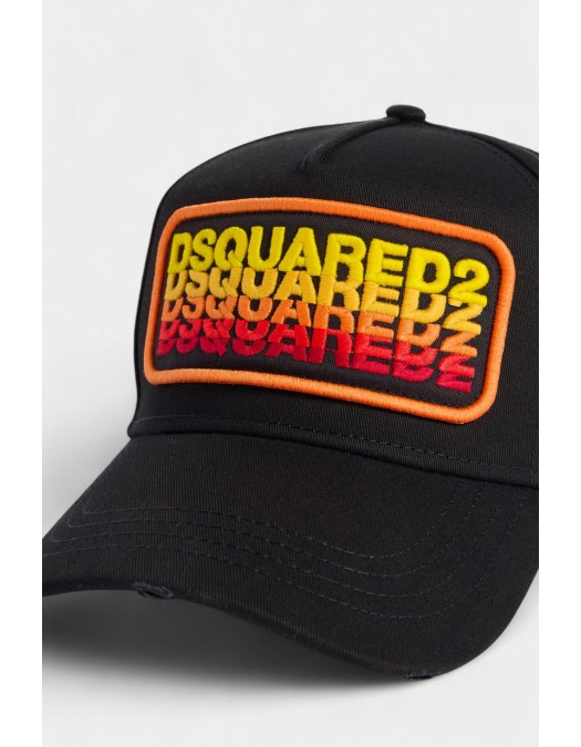 Sapca DSQUARED2, Multicolor Logo Patch Baseball Cap, Negru - BCM097705C000012124
