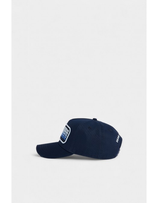 Sapca DSQUARED2, Blue Multicolor Logo Patch Baseball Cap, Negru - BCM097705C000013073
