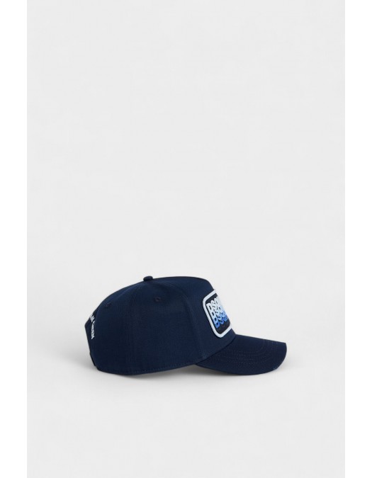 Sapca DSQUARED2, Blue Multicolor Logo Patch Baseball Cap, Negru - BCM097705C000013073