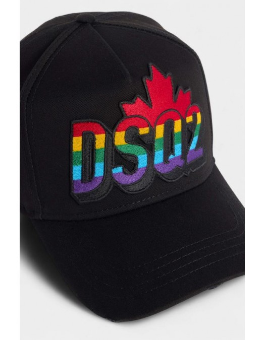 Sapca DSQUARED2, Be Proud Baseball Cap, Negru - BCM098105C000012124UNI