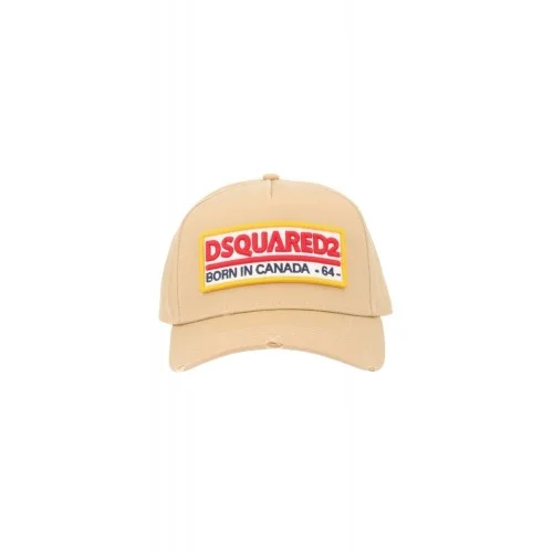 Sapca DSQUARED2, Dsquared2 Logo Baseball Cap Cream