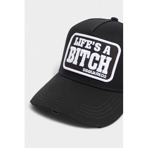 Sapca DSQUARED2, D2 Graphic Baseball Cap, Negru