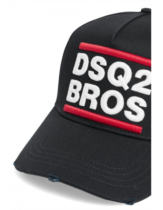 Sapca DSQUARED2, DSQ2 BROS Baseball Cap, Negru - BCM098905C000012124