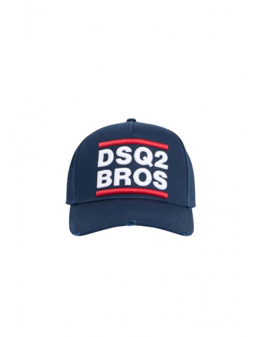 Sapca DSQUARED2, DSQ2 BROS Baseball Cap, Albastru - BCM098905C000013073