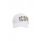 Sapca DSQUARED2, ICONique Baseball Cap Patch, Women, Alb
