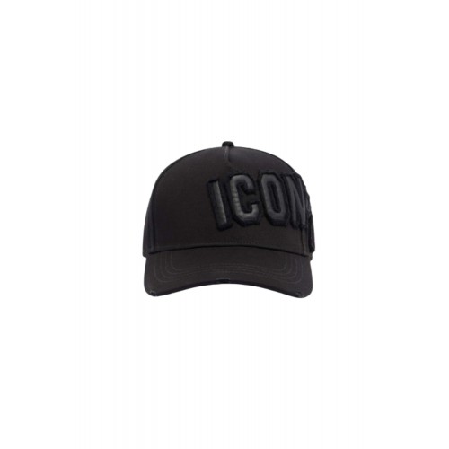 Sapca DSQUARED2,  ICONique Baseball Cap Patch, Negru