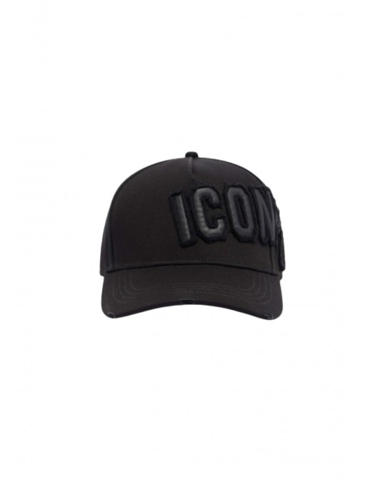 Sapca DSQUARED2,  ICONique Baseball Cap Patch, Negru - BCM099705C000012124UNI