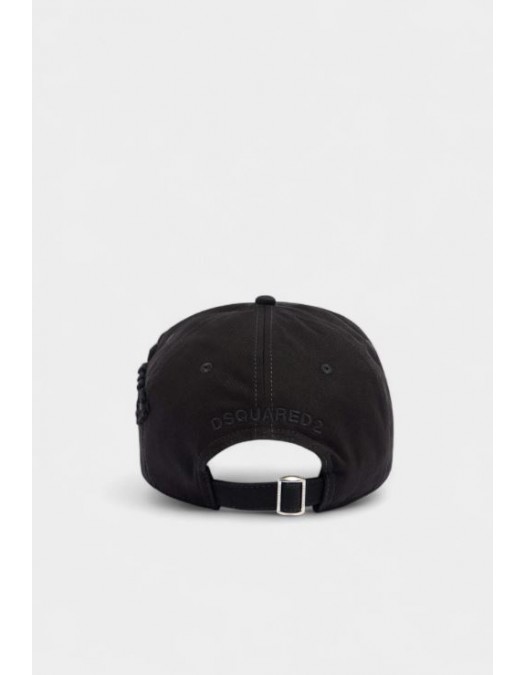 Sapca DSQUARED2,  ICONique Baseball Cap Patch, Negru - BCM099705C000012124UNI