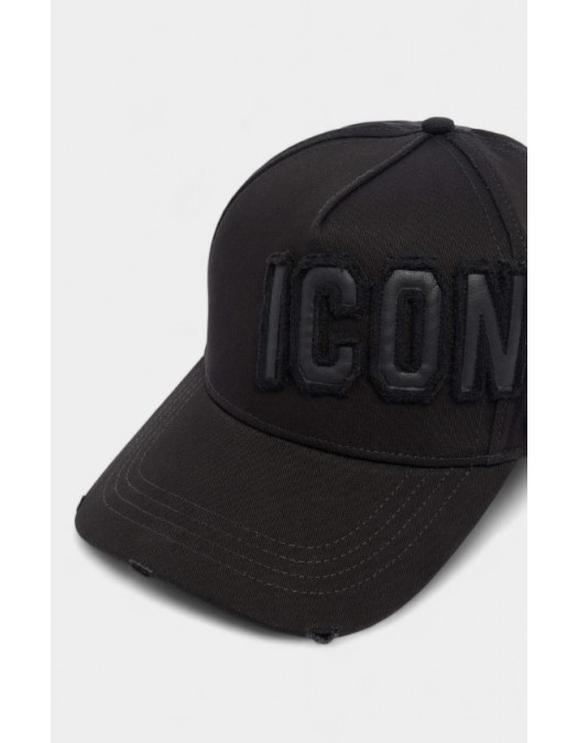 Sapca DSQUARED2,  ICONique Baseball Cap Patch, Negru - BCM099705C000012124UNI