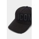 Sapca DSQUARED2,  ICONique Baseball Cap Patch, Negru - BCM099705C000012124UNI