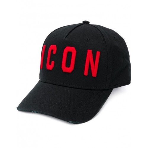 Sapca DSQUARED2, Icon brodat rosu, Black