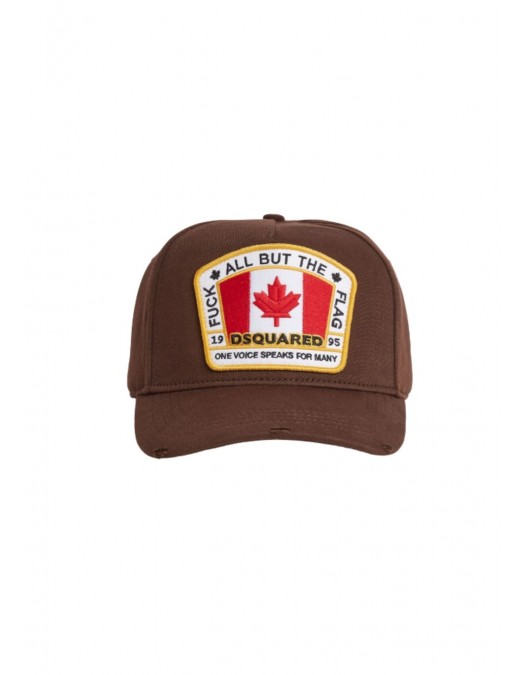 Sapca DSQUARED2, Baseball, Logo Insert, Brown - BCM401105C000015104 Sapca DSQUARED2, Baseball, Logo Insert, Brown - BCM401105C000015104