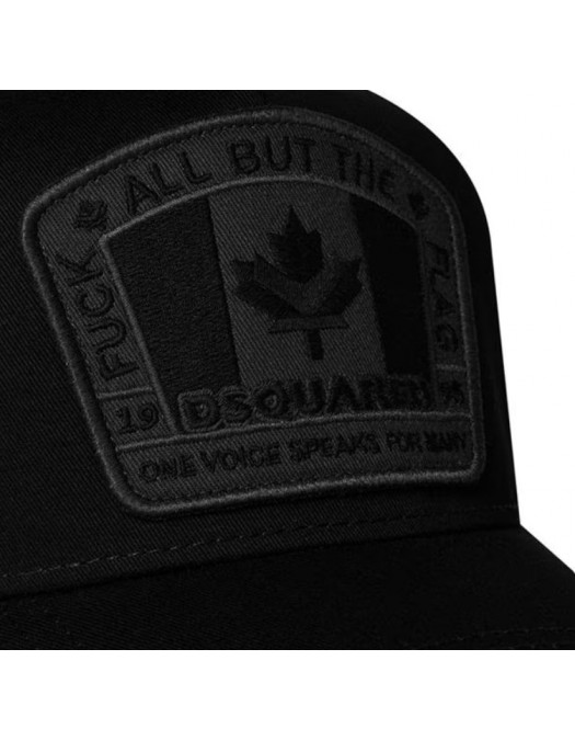 Sapca DSQUARED2, Fuck All But The Flag, Black - BCM401105C00001M436