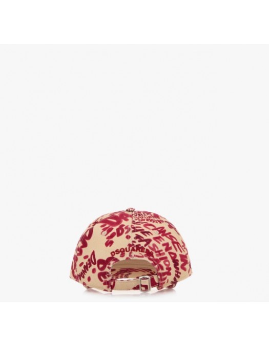 Sapca DSQUARED2, Printed denim Rebel Hibiscus baseball cap - BCW097300308745M4236