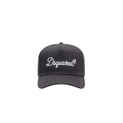 Sapca DSQUARED2, logo-embroidered baseball cap, Negru