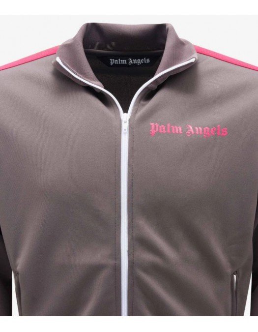 Jacheta PALM ANGELS, Logo frontal, Magenta Stripes - BD00B0030734