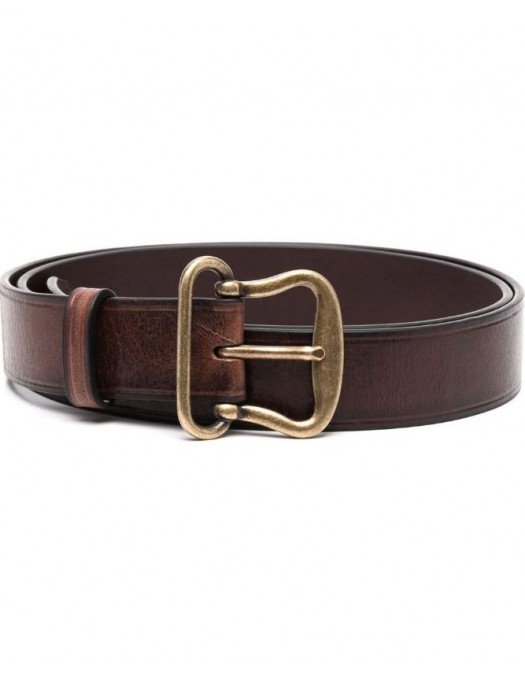 Curea DSQUARED2, Maro, Gold-buckle Leather belt - BEM044212904309M1601