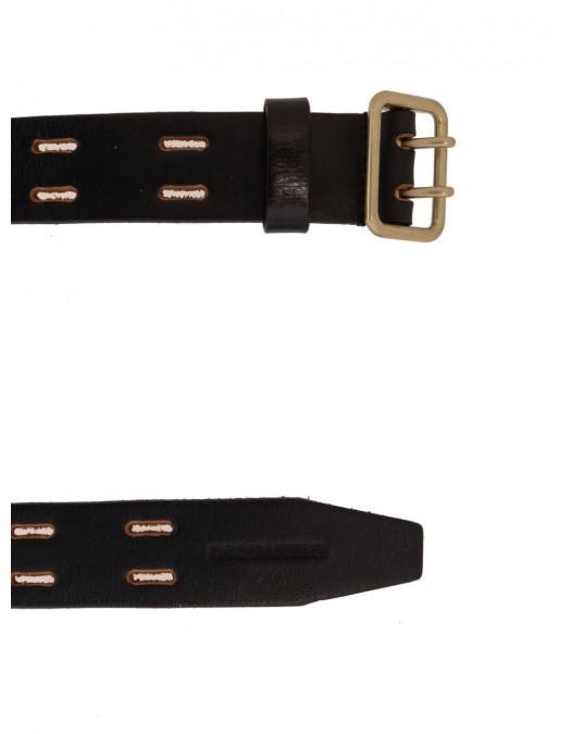 Curea Dsquared2, Vintage Buckle, Black - BEM059712900001M1771