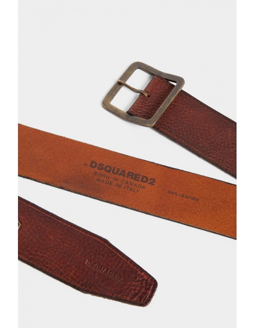 Curea Dsquared2, Vintage Buckle, Classic, Brown - BEM060312900001M1771