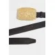Curea DSQUARED2, Boxeur Plaque, Black - BEM065301500001M645 Curea DSQUARED2, Boxeur Plaque, Black - BEM065301500001M645