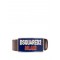 Curea DSQUARED2, Logo Buckle, Blue Details, Brown 