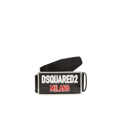 CUREA DSQUARED2  DSQUARED2, Logo Plaque Milano, Black CUREA DSQUARED2  DSQUARED2, Logo Plaque Milano, Black